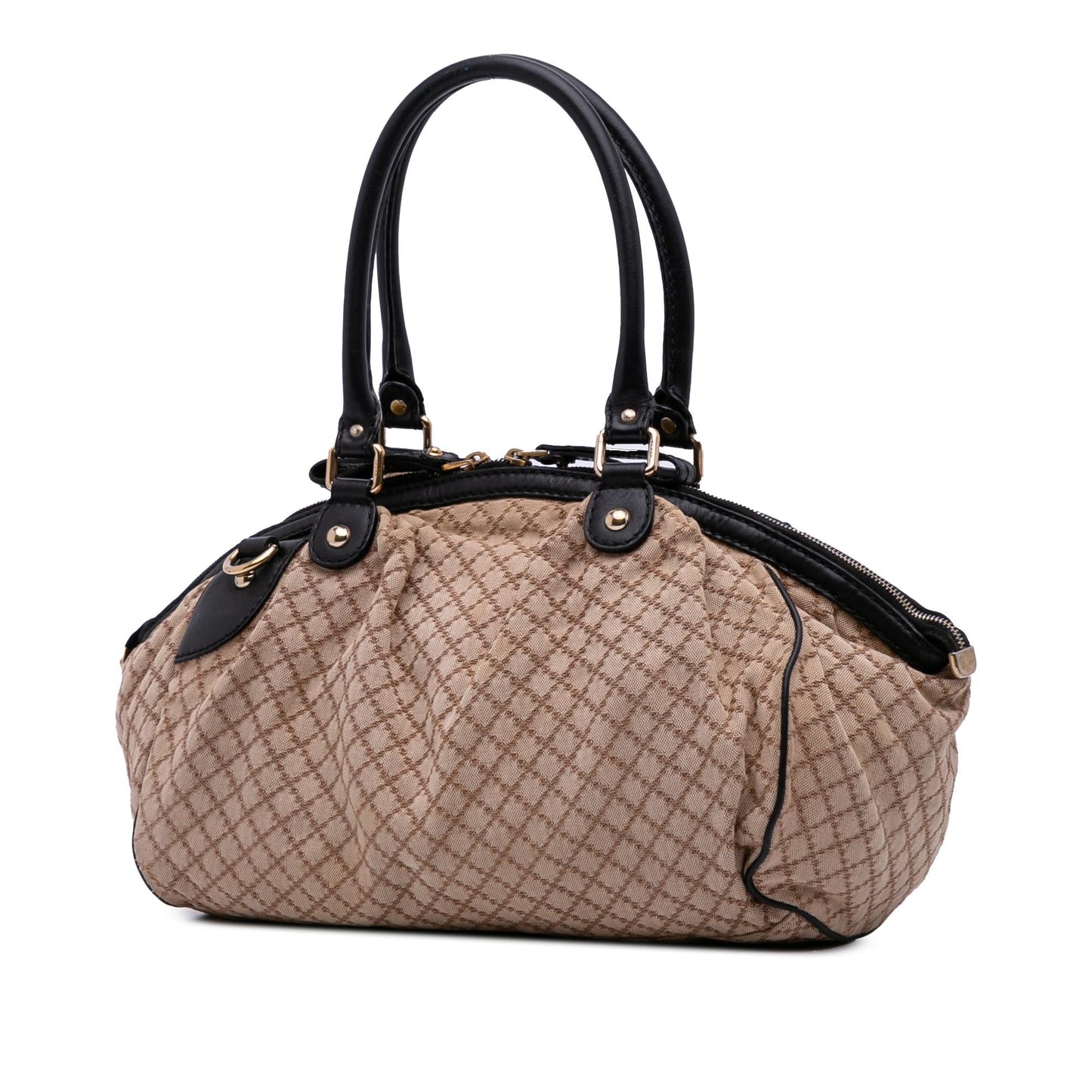 Gucci Diamante Sukey Canvas Travel Bag Satchel 12