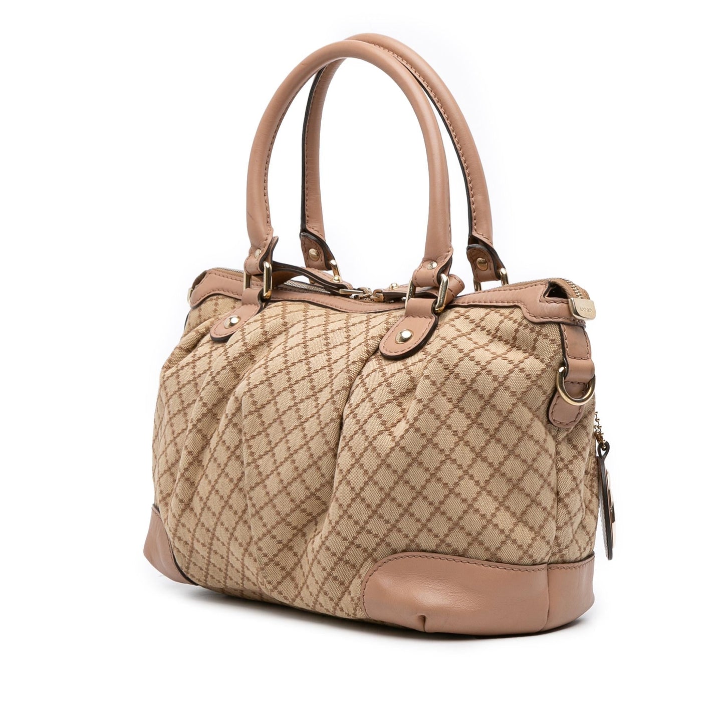Gucci Diamante Sukey Canvas Travel Bag Satchel 16