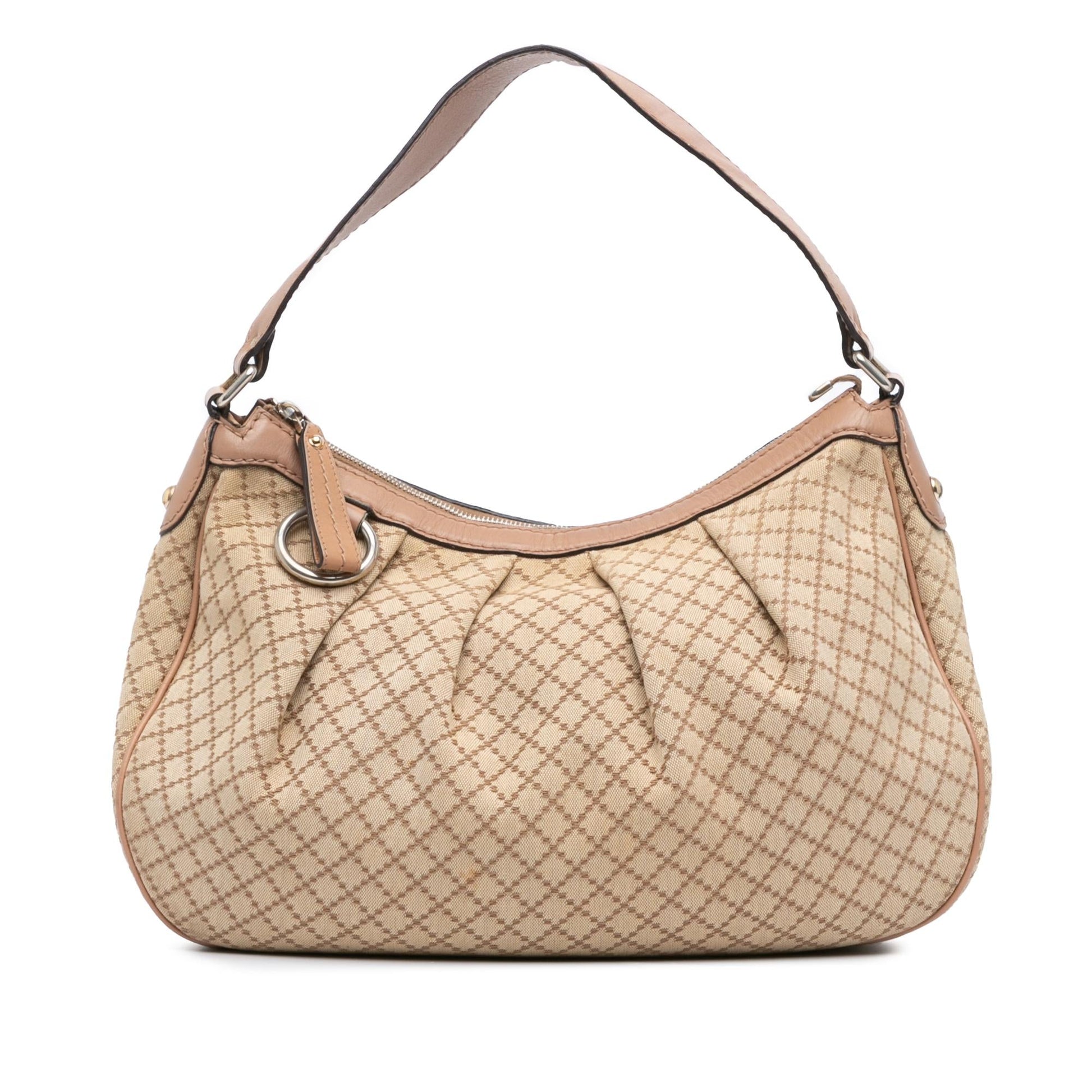 Gucci Diamante Sukey SHG-TRUQvg Canvas Calf Brown Shoulder Bag