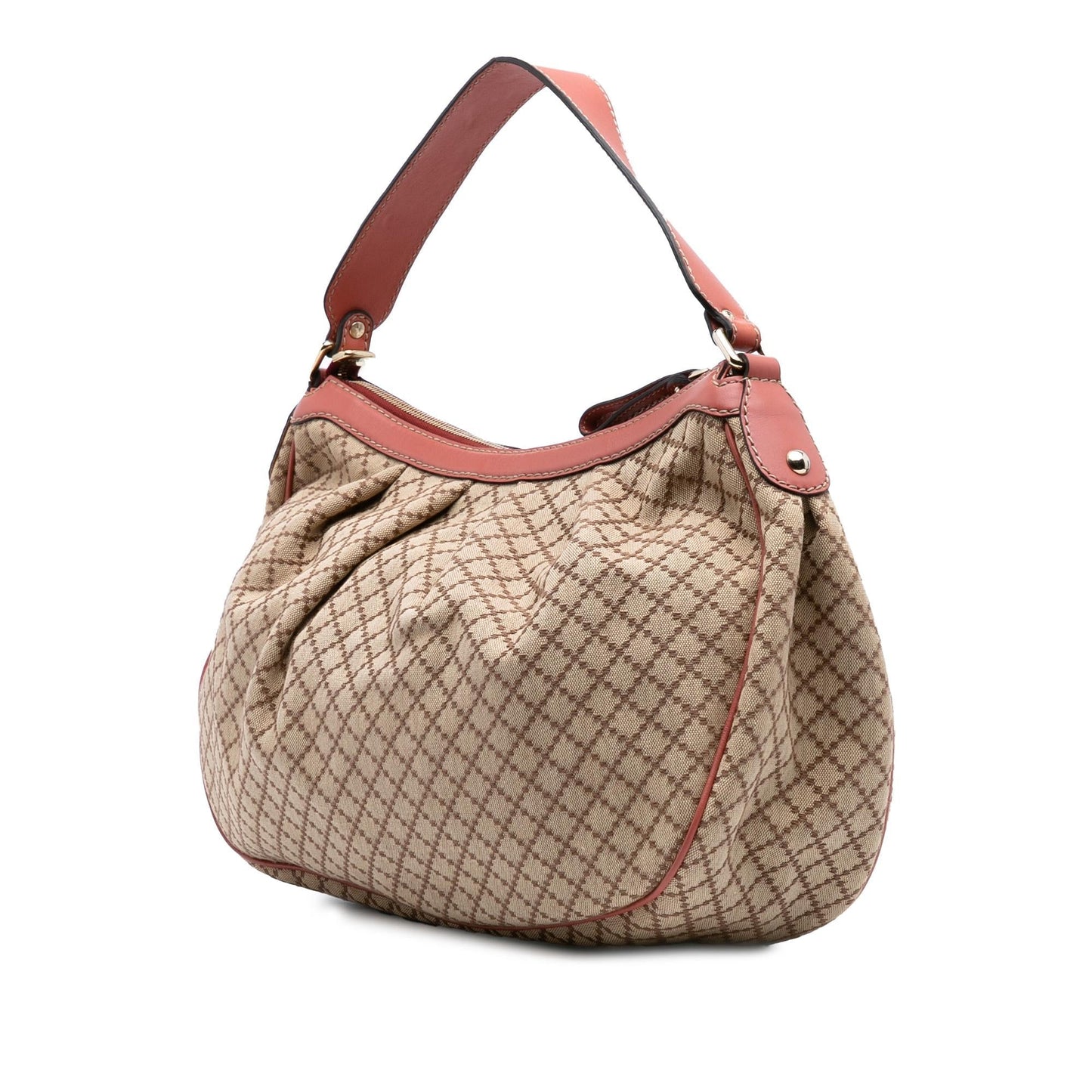 Gucci Diamante Sukey Canvas Brown Shoulder Bag