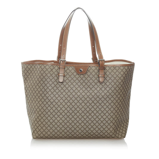 Gucci Diamante SHG Canvas Brown Tote Bag Bag Shg