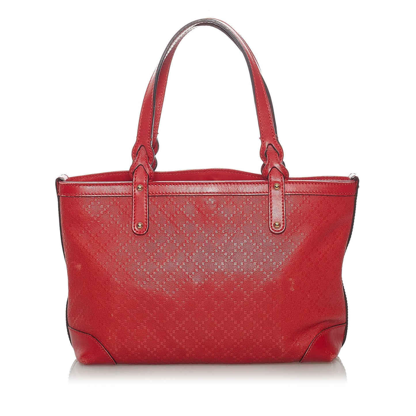 Gucci Diamante Craft SHG Leather Calf Red Tote Bag