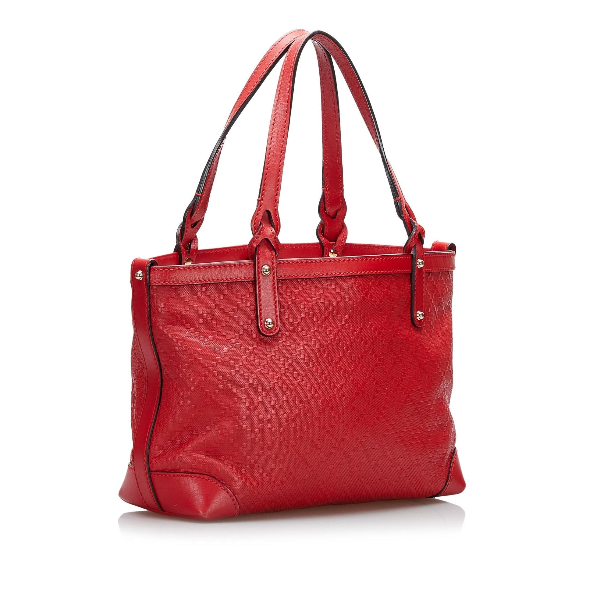 Gucci Diamante Craft SHG-gMEgAe Calf Red Tote Bag