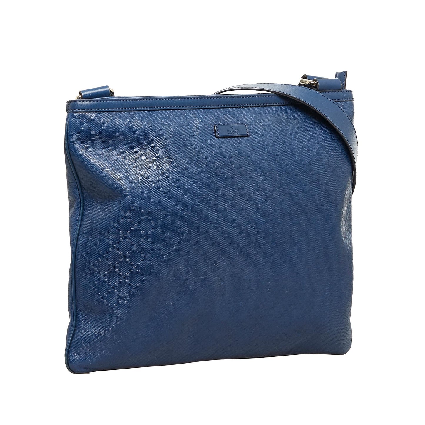 Gucci Diamante SHG-MIcr2Z Calf Blue Crossbody Bag