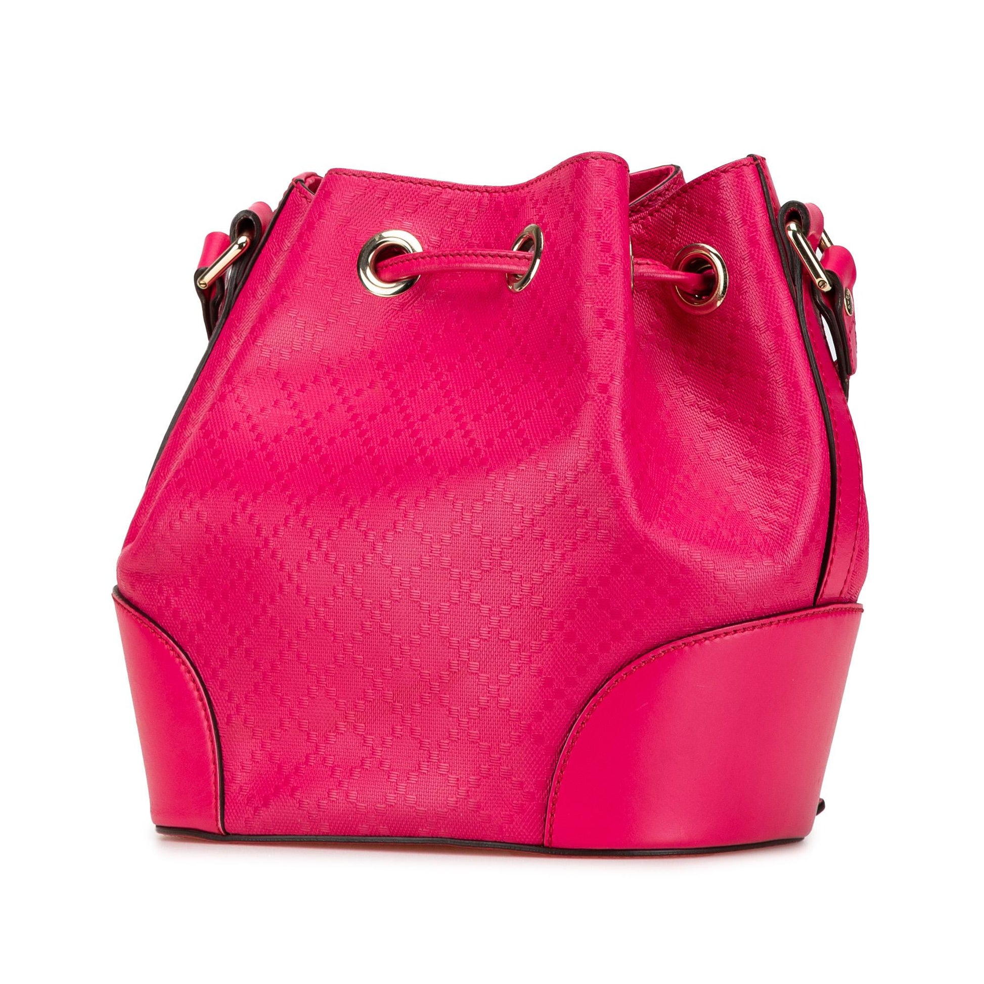 Gucci Diamante Bright Leather Calf Pink Bucket Shoulder Bag Bag 2