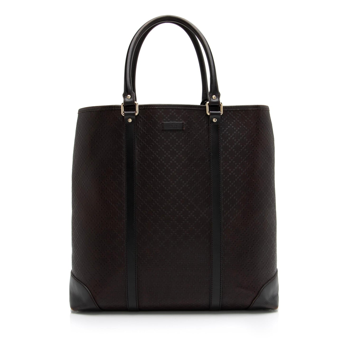 Gucci Diamante Joy N S SHF Leather Canvas Brown Tote Bag