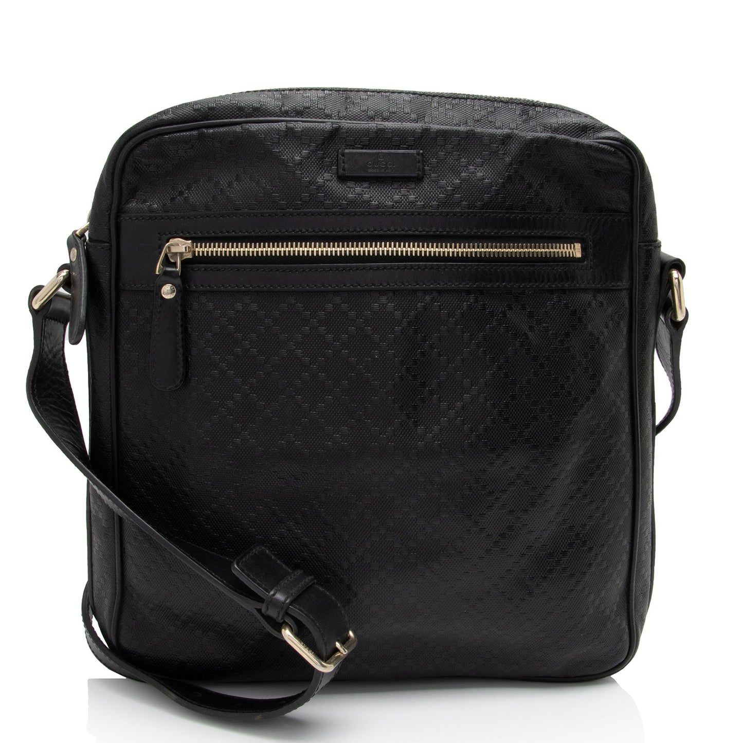 Gucci Diamante Messenger SHF-2za6Yp Leather Black Medium Shoulder Bag