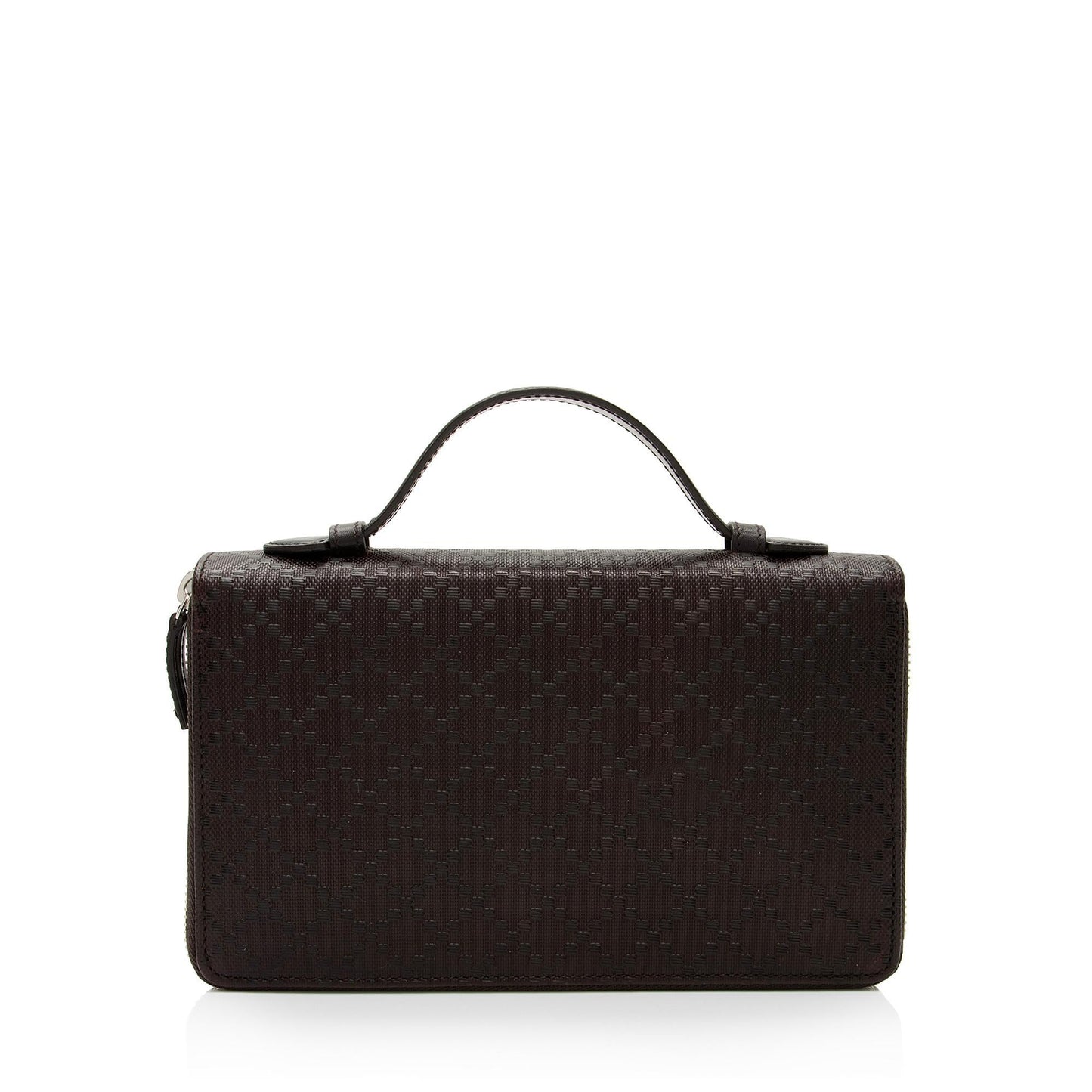 Gucci Diamante Document Case SHF-pGklZA Leather Canvas Brown Travel Bag