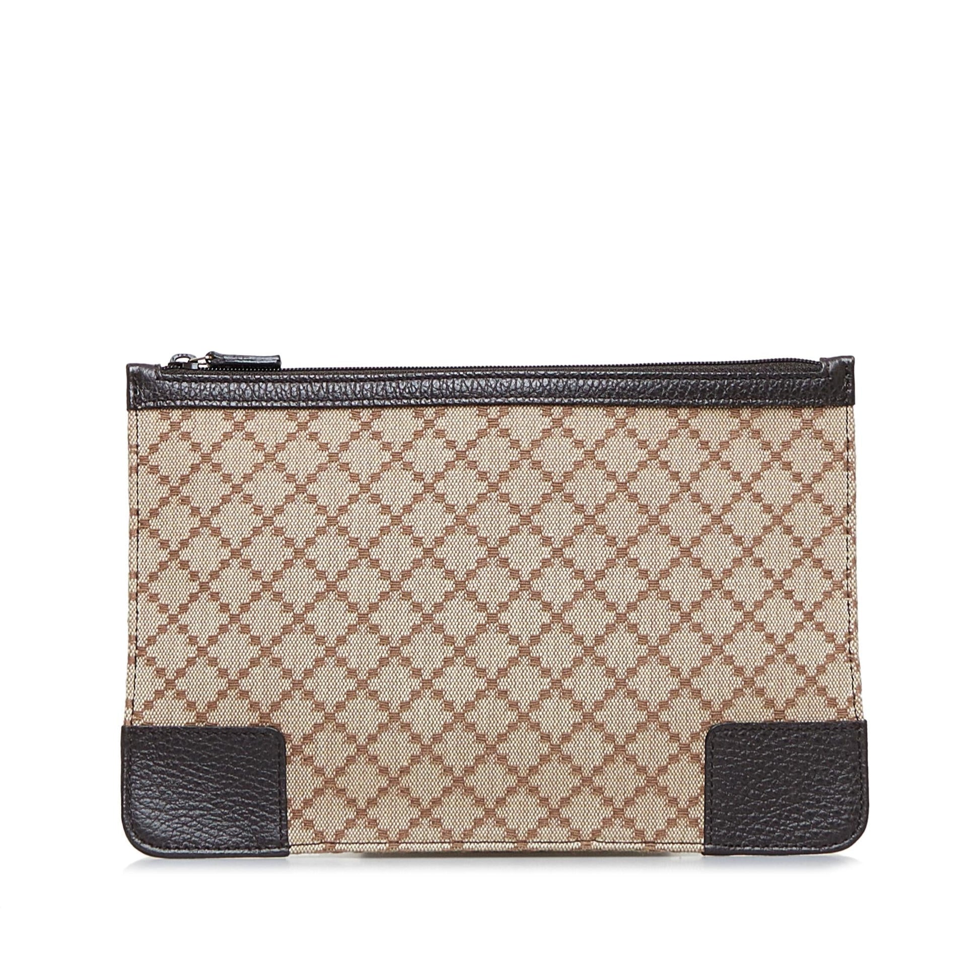 Gucci Diamante Pouch SHG-ygDwL7 Canvas Brown Handbag