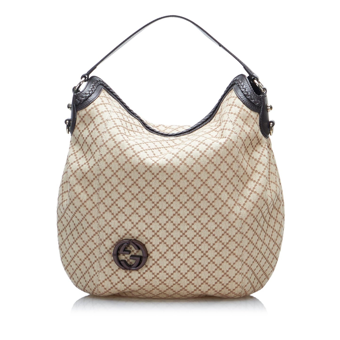 Gucci Diamante SHG-bftv3q Canvas Brown Satchel Bag