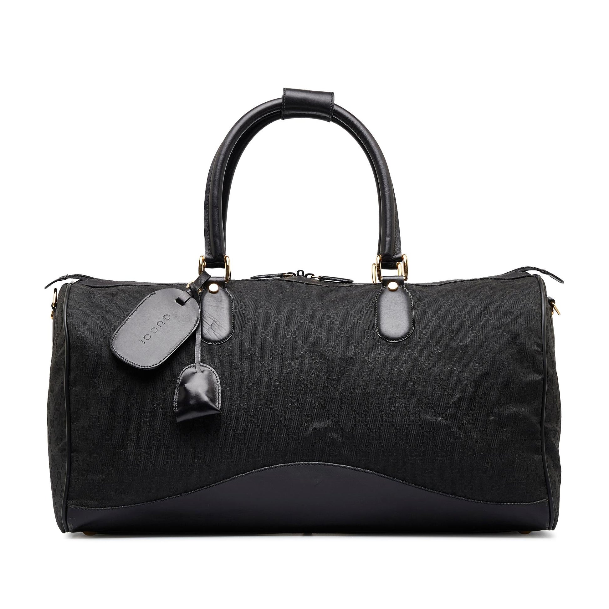 Gucci Diamante SHG-y7ADfm Canvas Black Satchel Bag