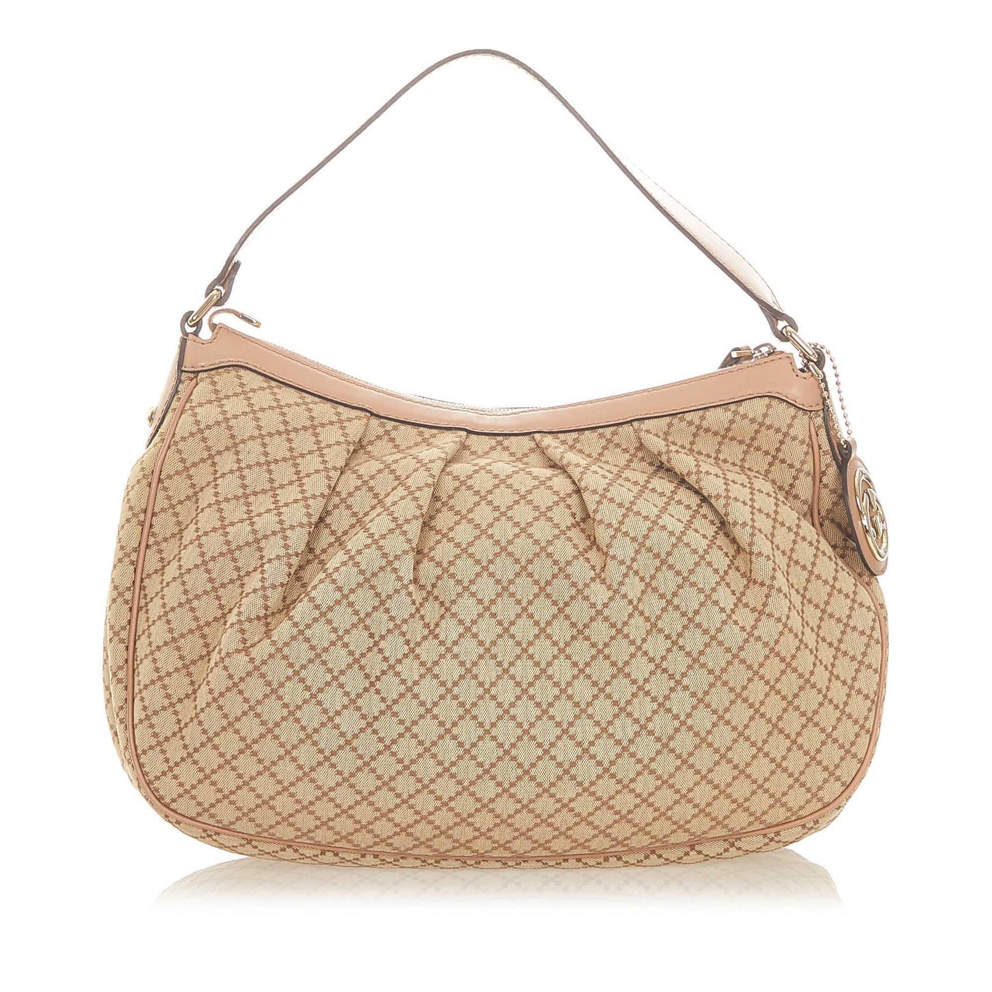 Gucci Diamante Sukey SHG Canvas Brown Shoulder Bag