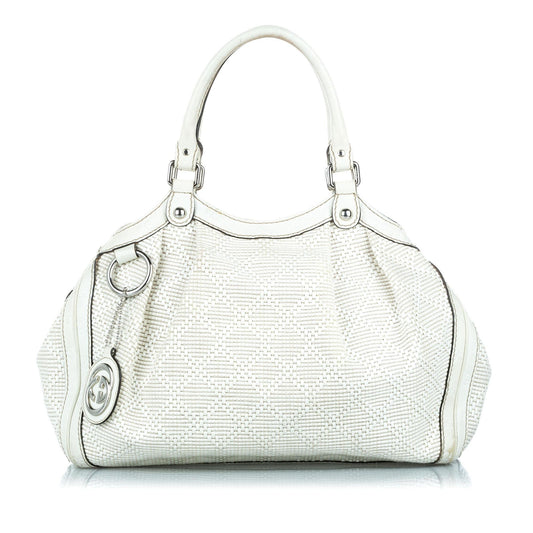 Gucci Diamante Sukey SHG Canvas Calf Brown Shoulder Bag