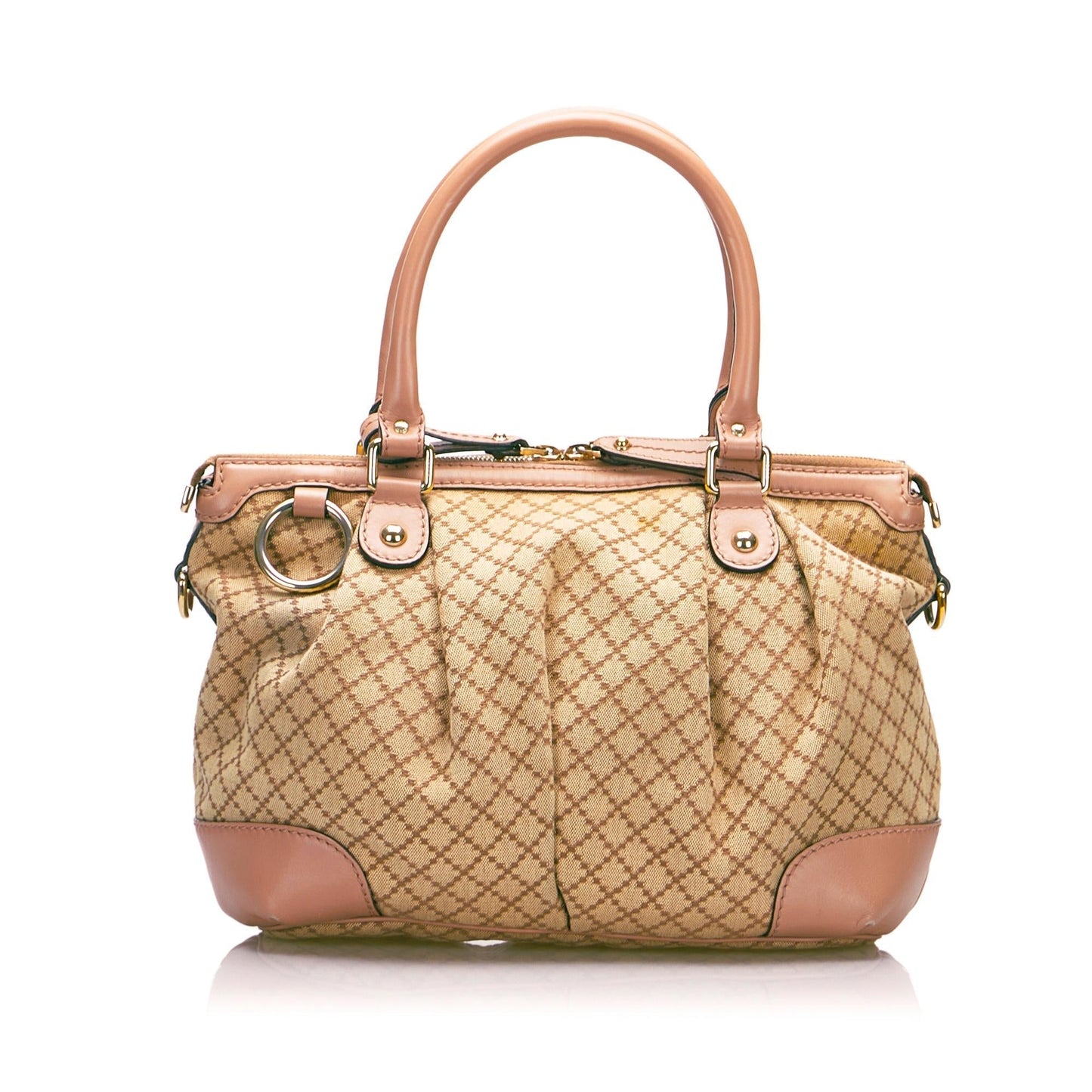 Gucci Diamante Sukey SHG-u1rXKu Canvas Brown Satchel Bag