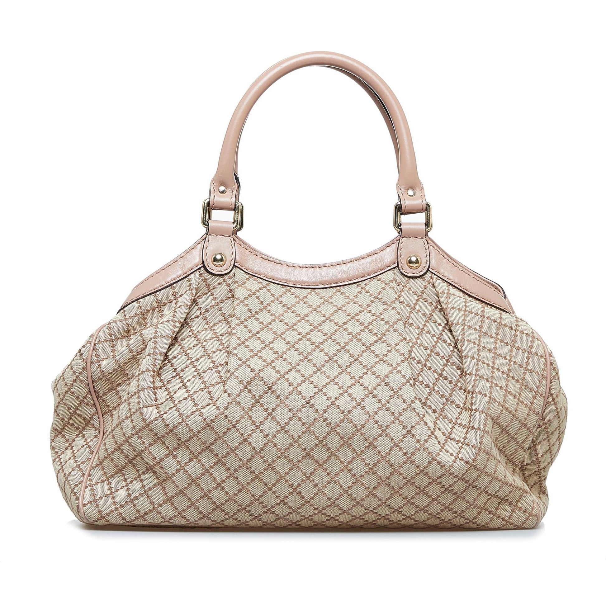 Gucci Diamante Sukey SHG-SNTqhE Canvas Brown Tote Bag