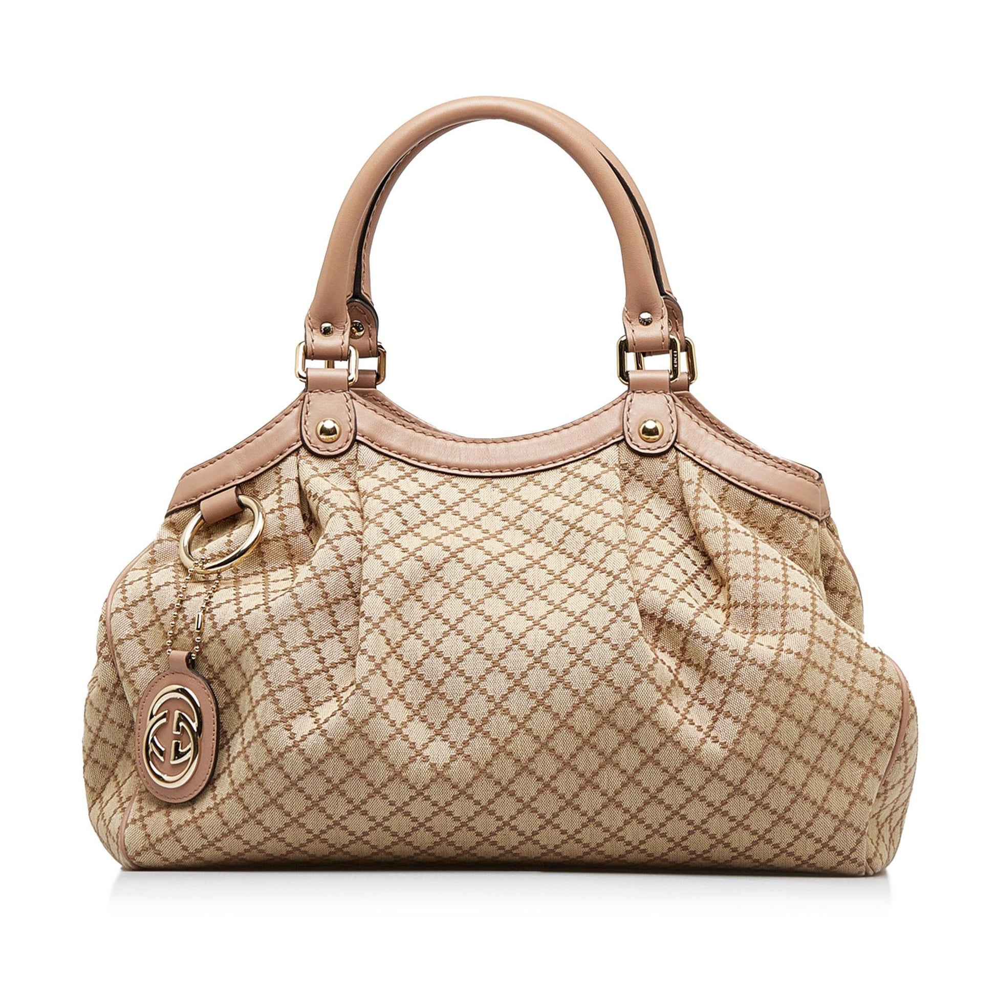 Gucci Diamante Sukey SHG-CWuYvJ Canvas Brown Tote Bag
