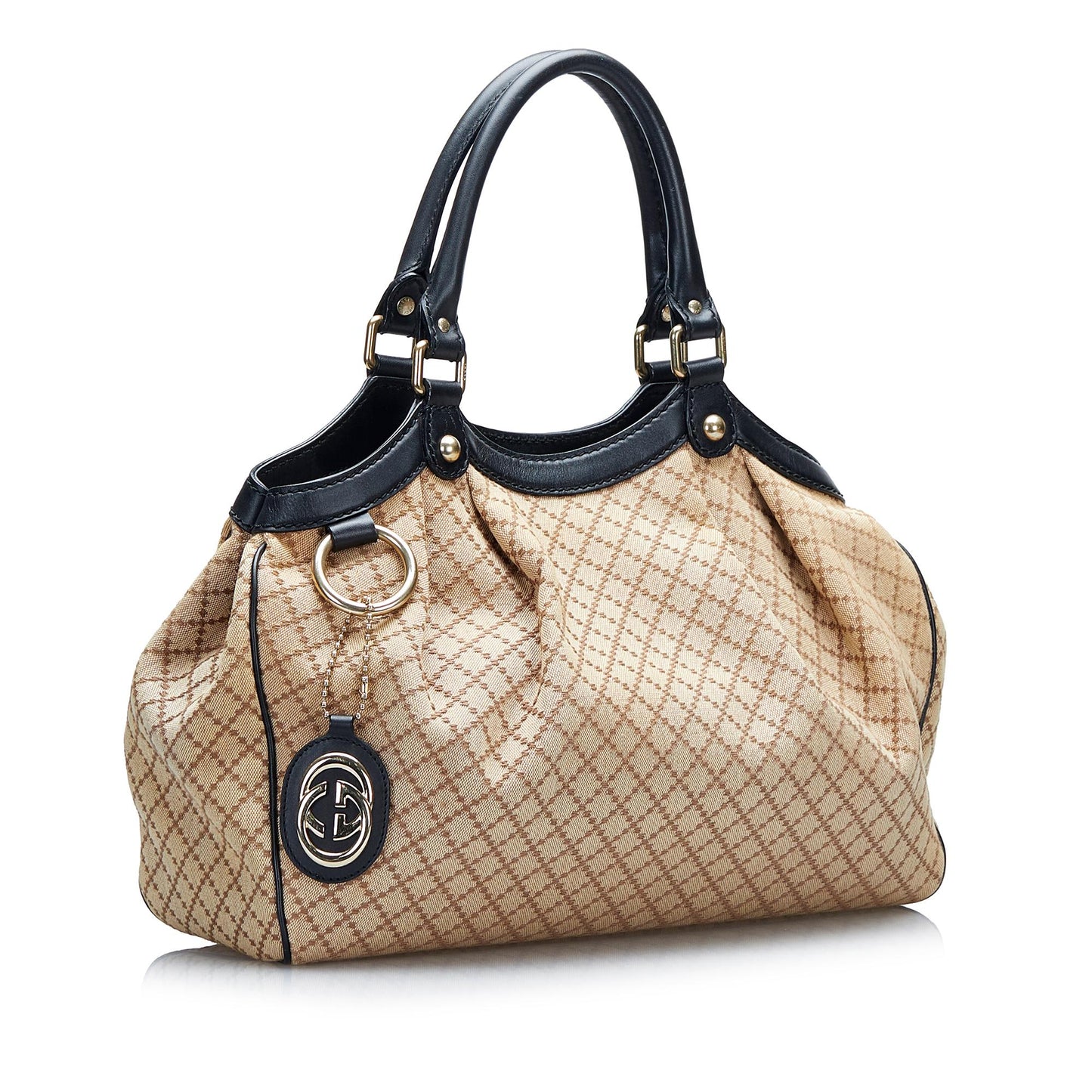 Gucci Diamante Sukey SHG-dyPEeA Canvas Brown Tote Bag