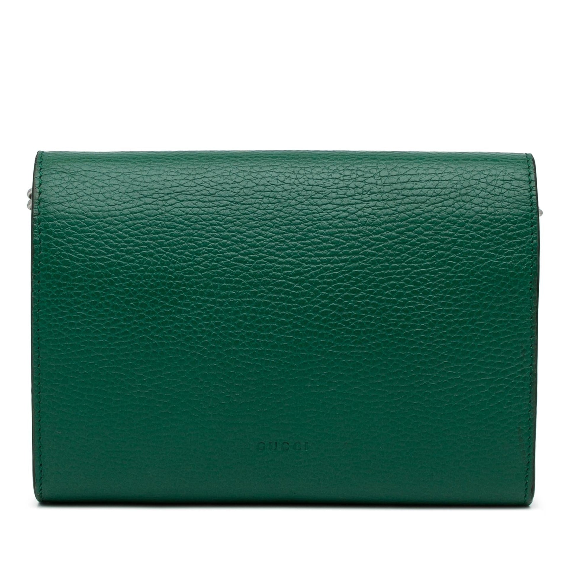 Gucci Dionysus Wallet On SHG-t5LTYi Calf Green Chain Crossbody Bag