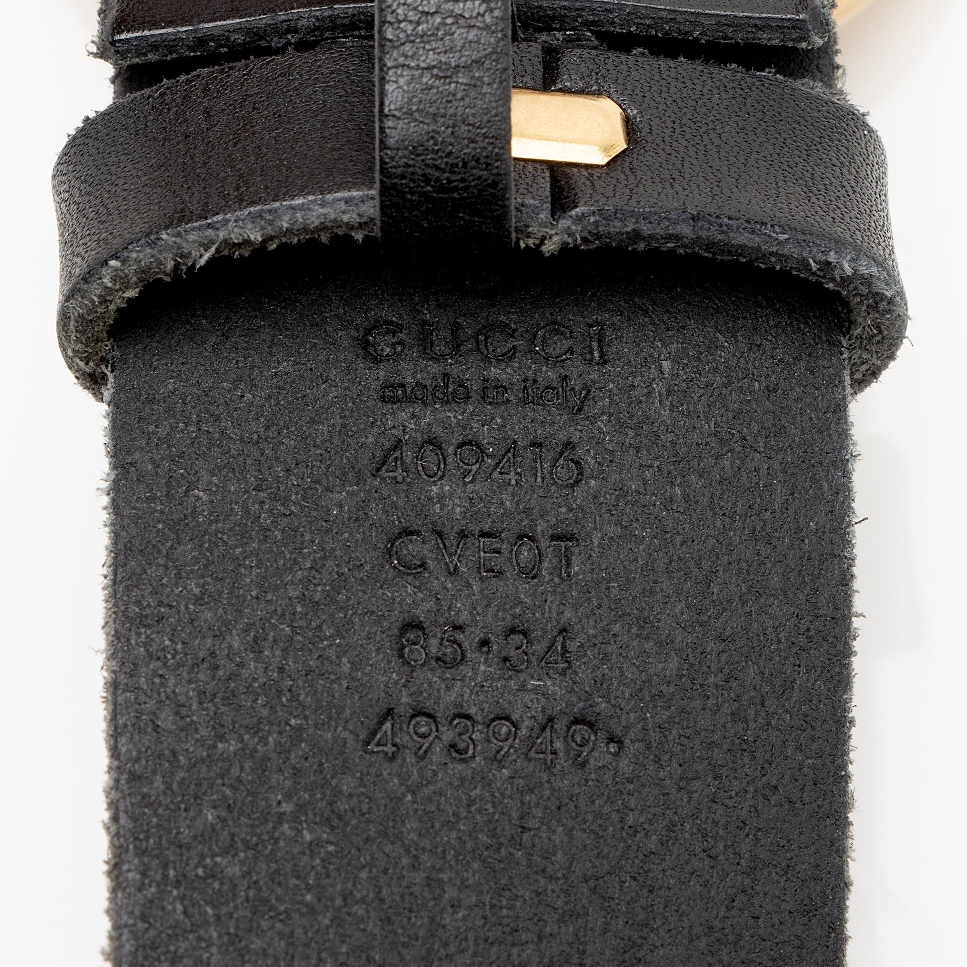 Gucci Distressed GG Marmont Belt - Leather Black Accessory 85 Shf