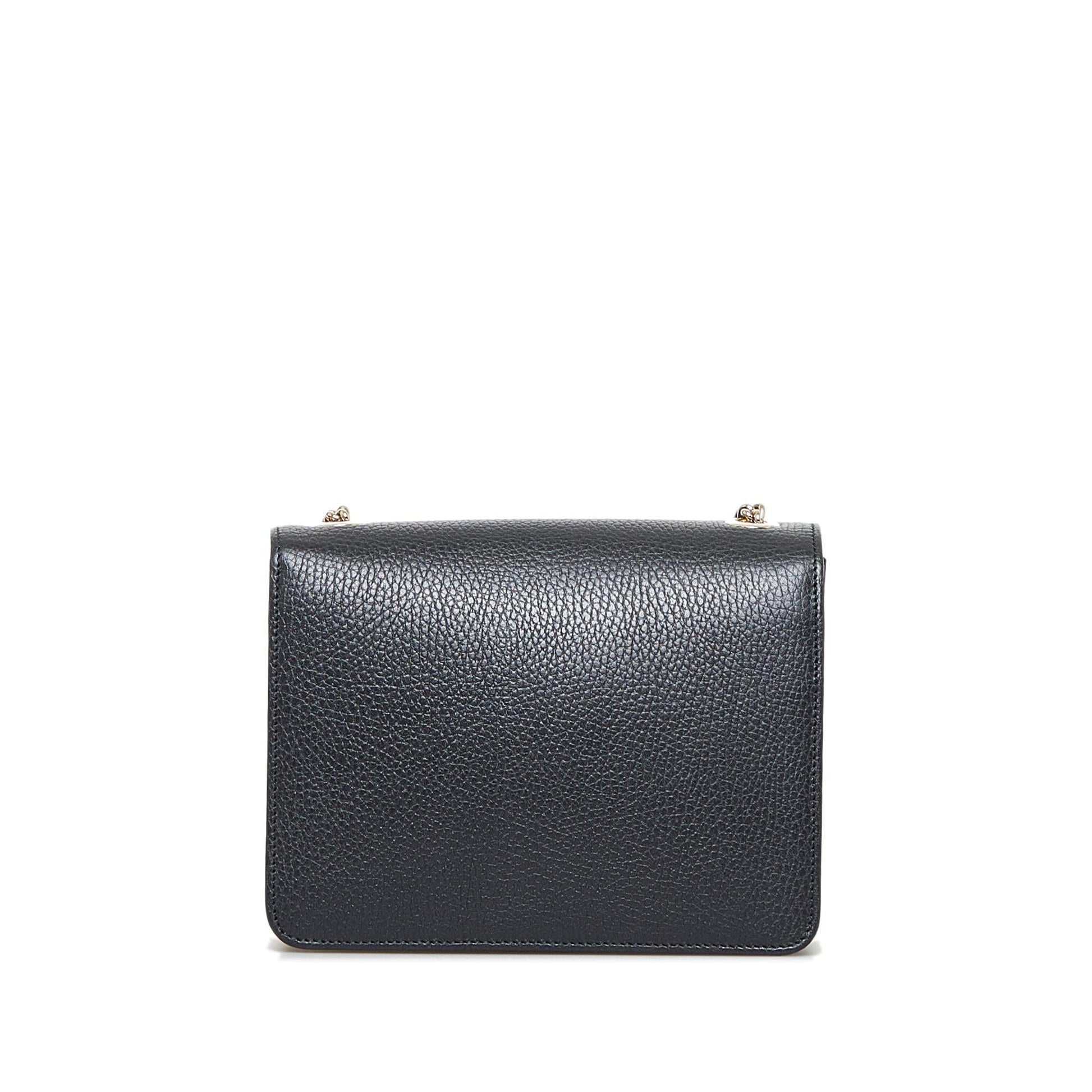 Gucci Dollar Interlocking G SHG-av4X4R Calf Black Crossbody Bag