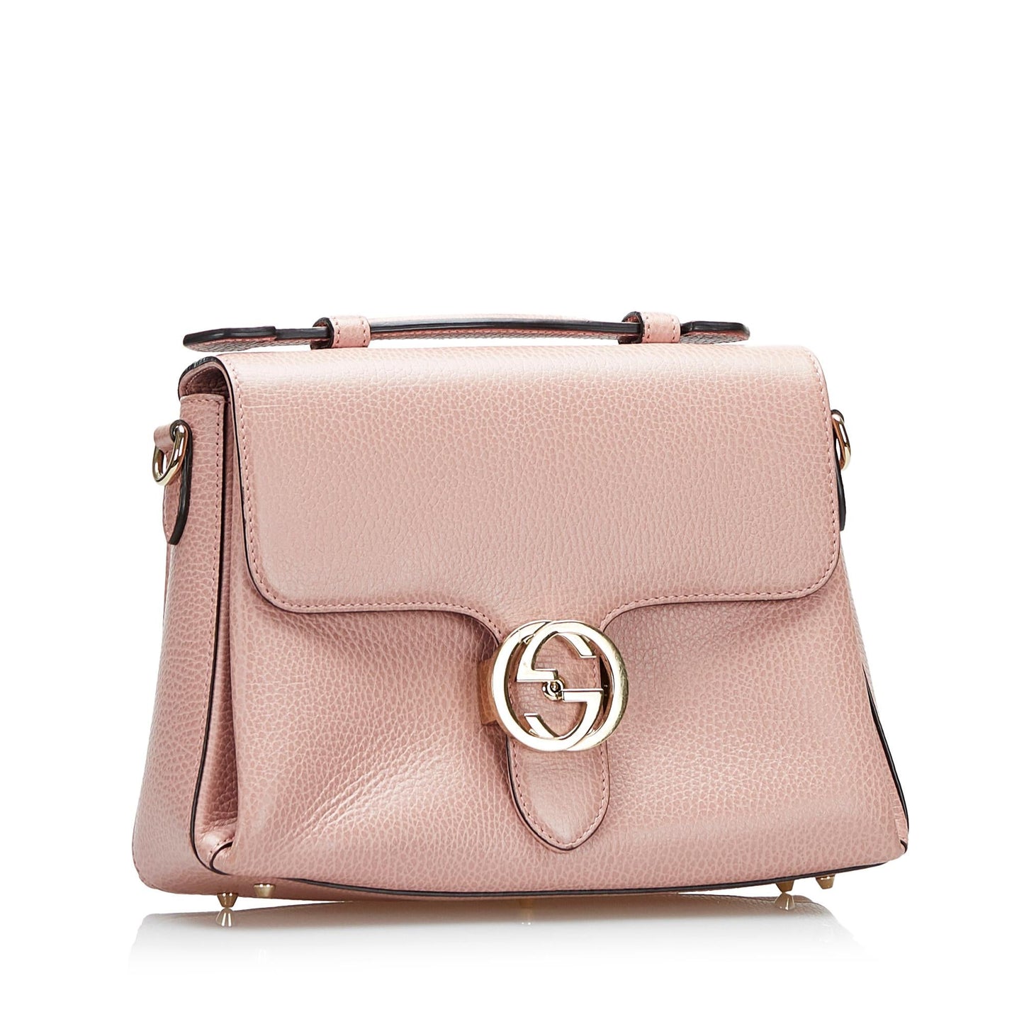 Gucci Dollar Interlocking G SHG-qAUwum Calf Pink Satchel Bag
