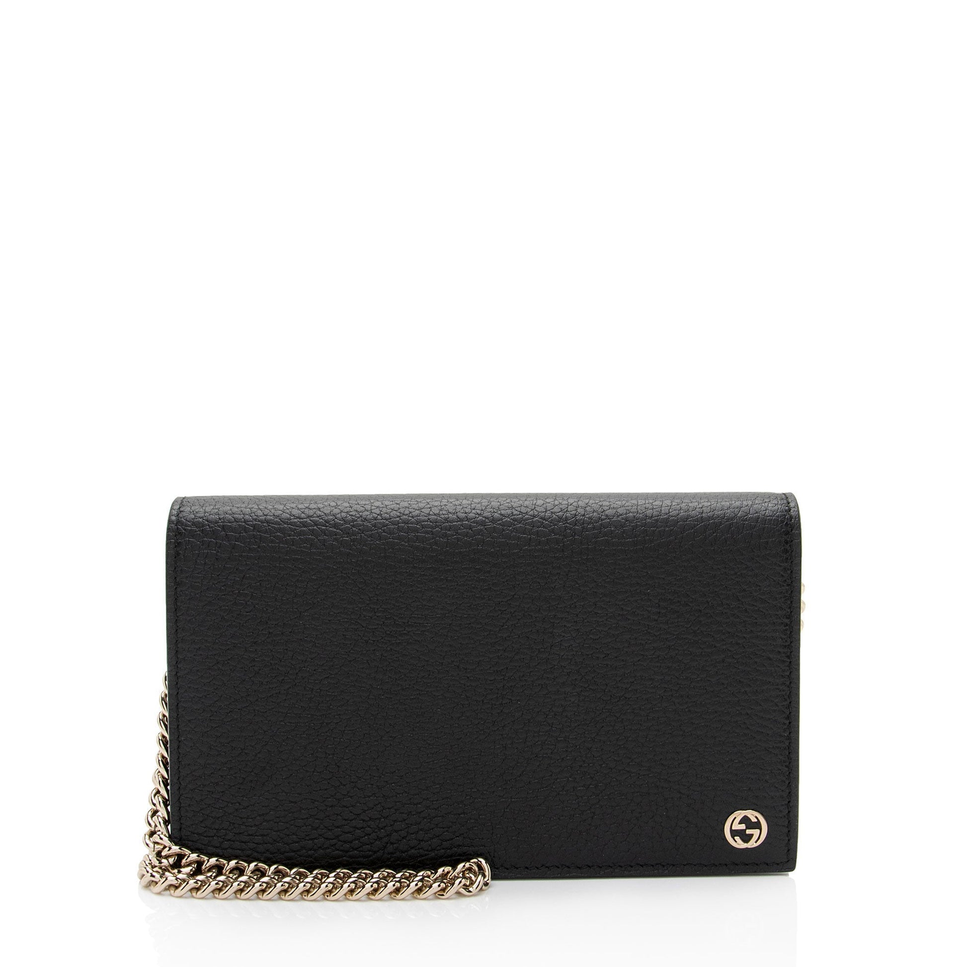 Gucci Marmont Wallet on Calfskin Black Chain Crossbody Bag