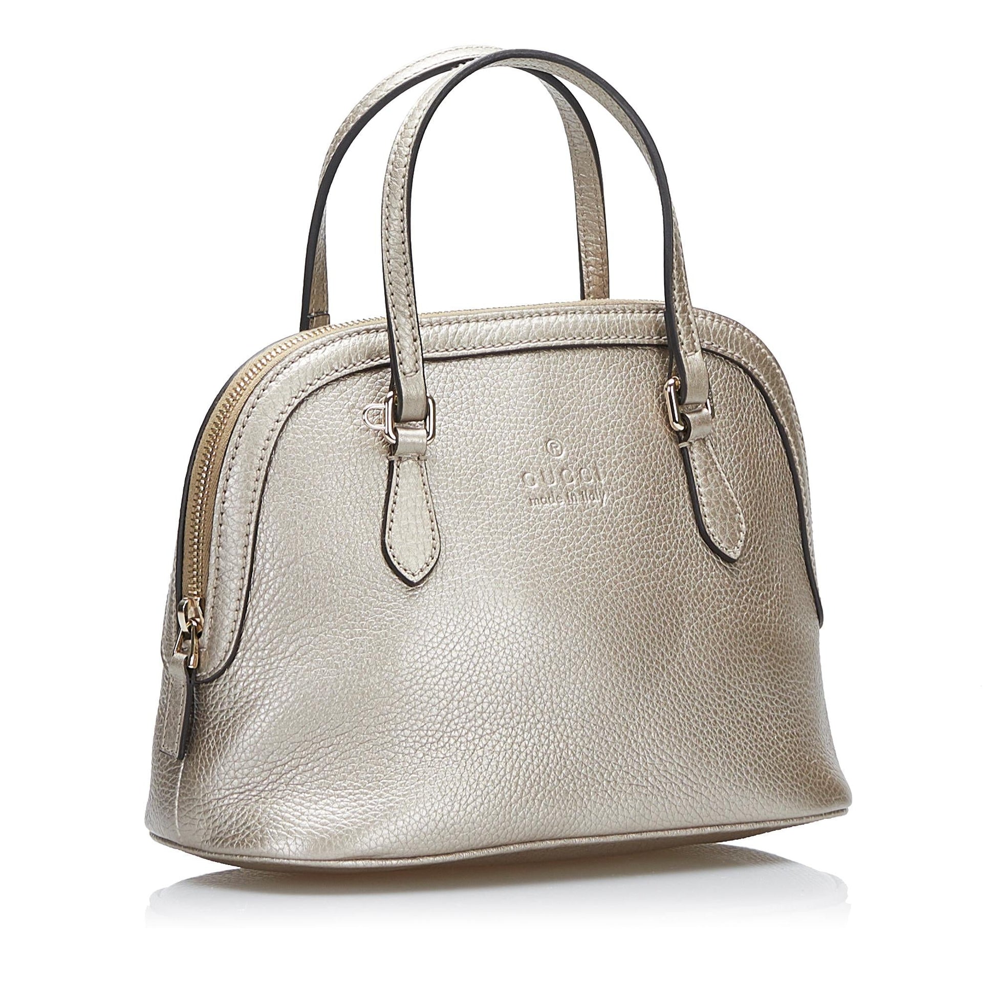 Gucci Dome SHG-HpWqZi Calf Silver Satchel Bag