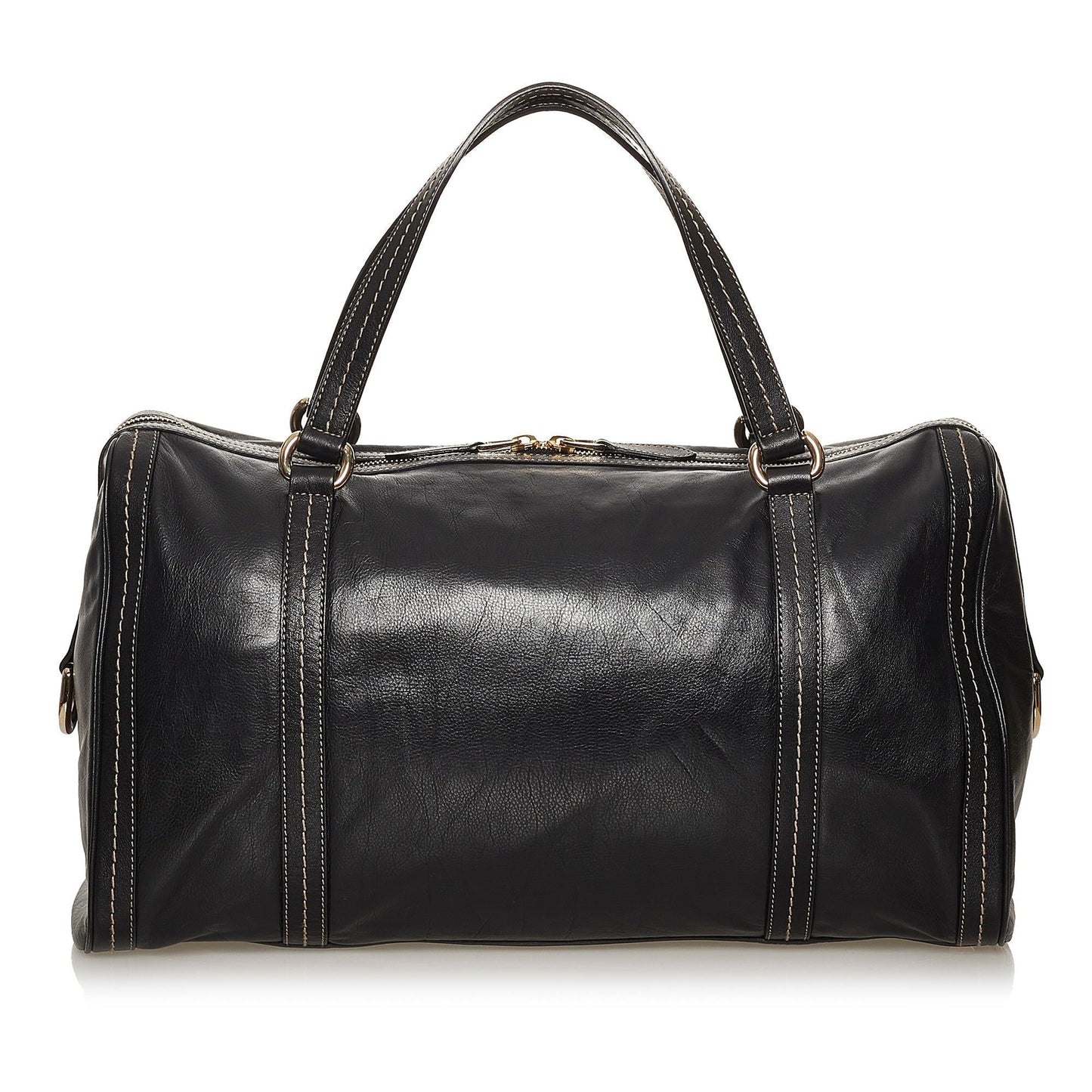 Gucci Duchessa Boston SHG Leather Calf Black Satchel Bag