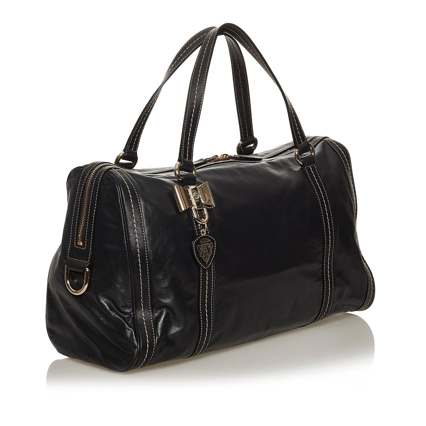 Gucci Duchessa Boston SHG Leather Calf Black Satchel Bag
