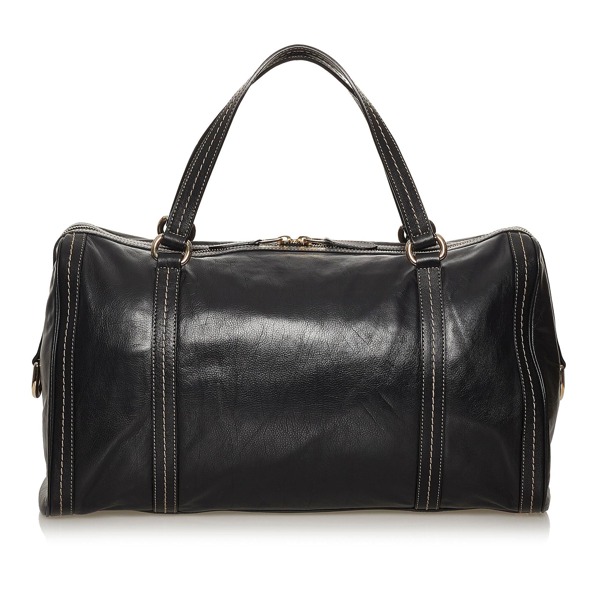 Gucci Duchessa Boston SHG-2FBg0A Leather Calf Black Satchel Bag