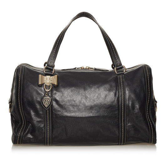 Gucci Duchessa Boston SHG-2FBg0A Leather Calf Black Satchel Bag