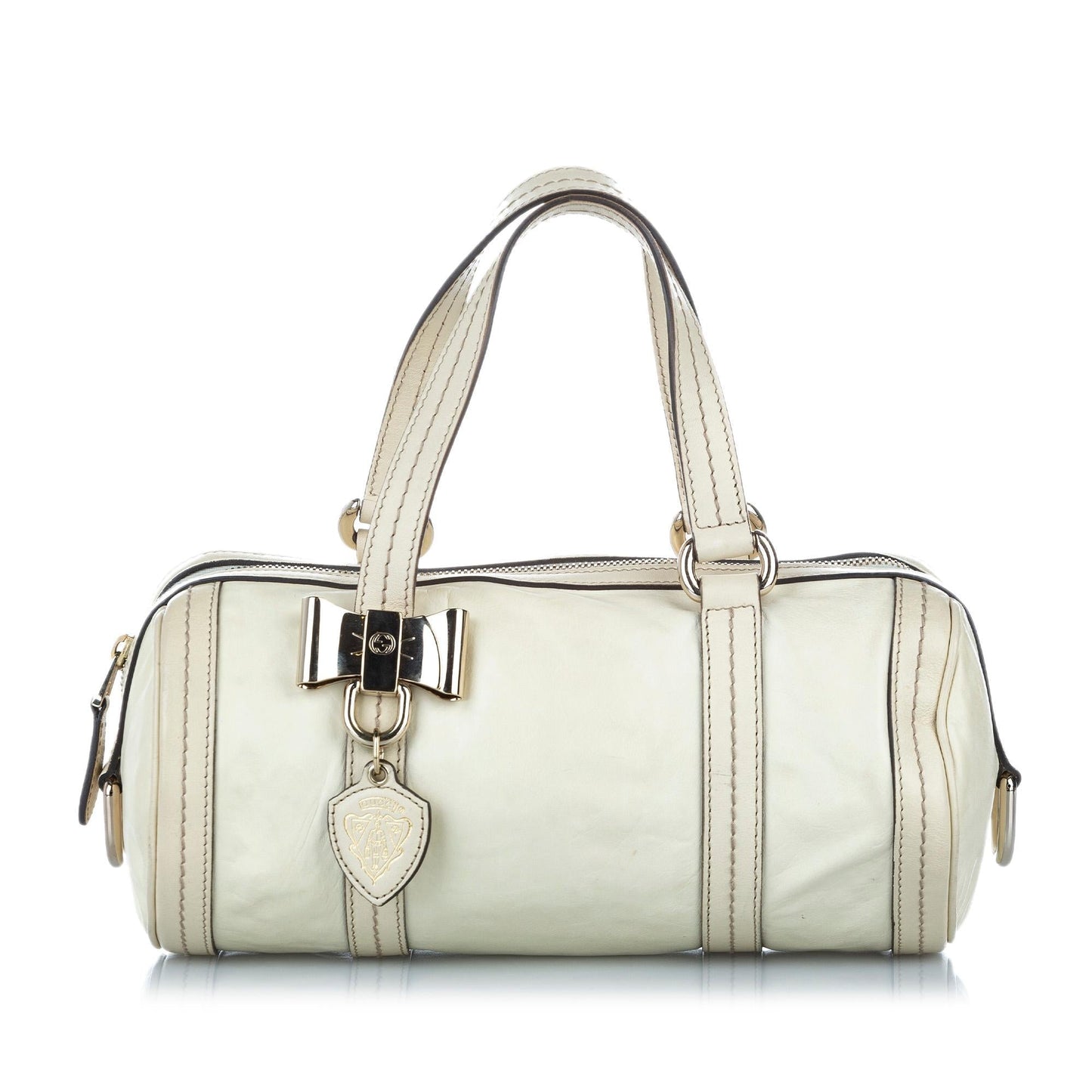 Gucci Duchessa SHG Leather Calf White Satchel Bag Handbag Shg