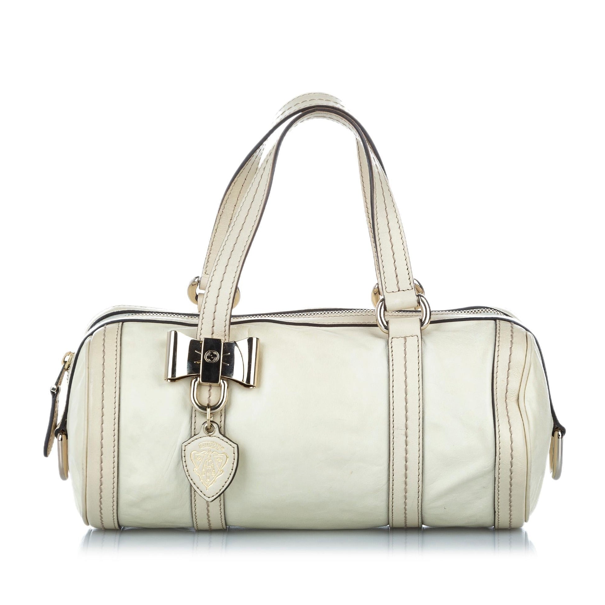 Gucci Duchessa SHG Leather Calf White Satchel Bag Handbag Shg