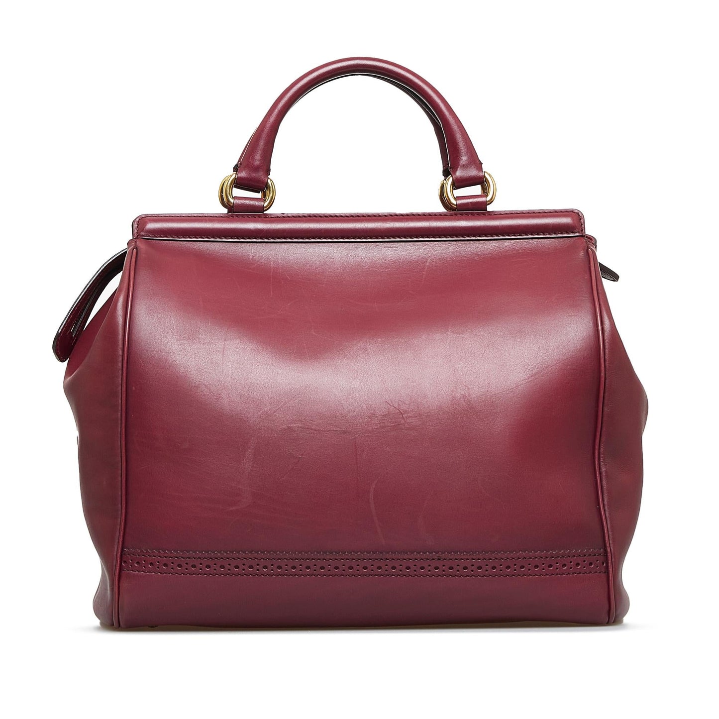 Gucci Duilio Brogue SHG-q5iFHQ Calf Red Satchel Bag