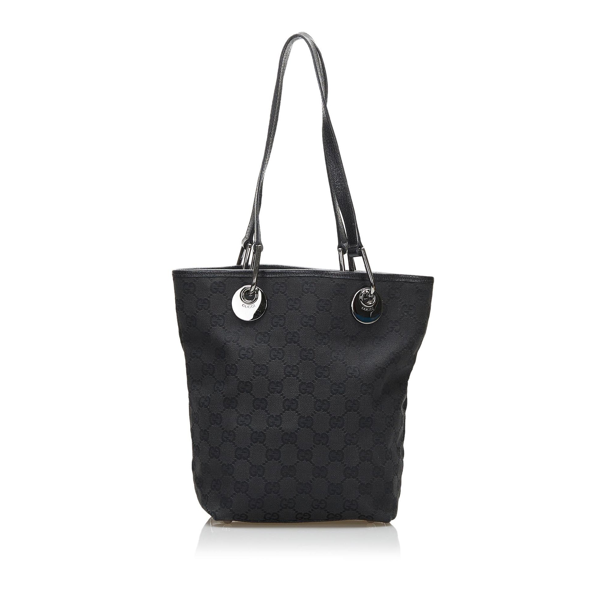 Gucci Eclipse GG SHG Canvas Black Tote Bag