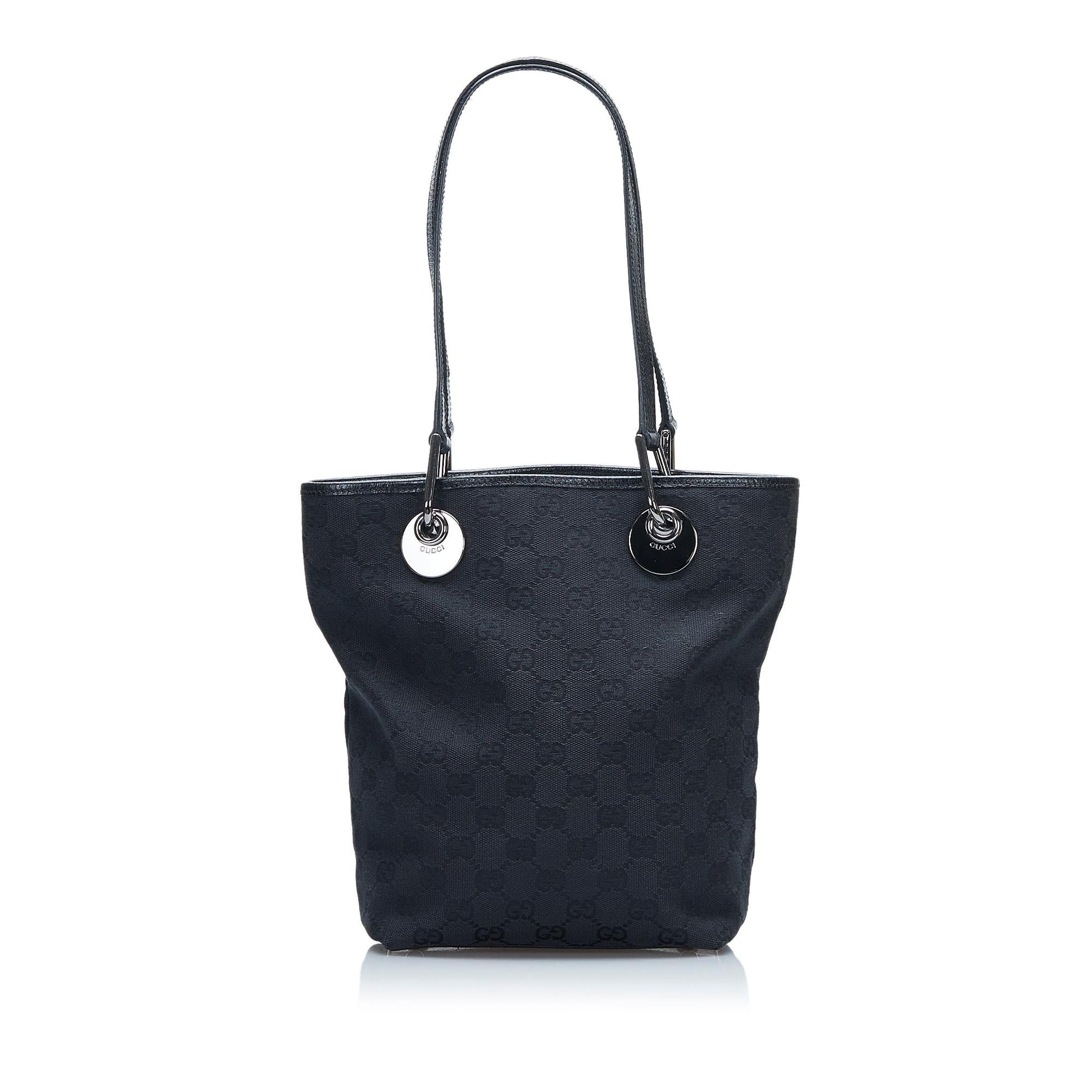 Gucci Eclipse GG SHG-NI3UyN Canvas Black Tote Bag