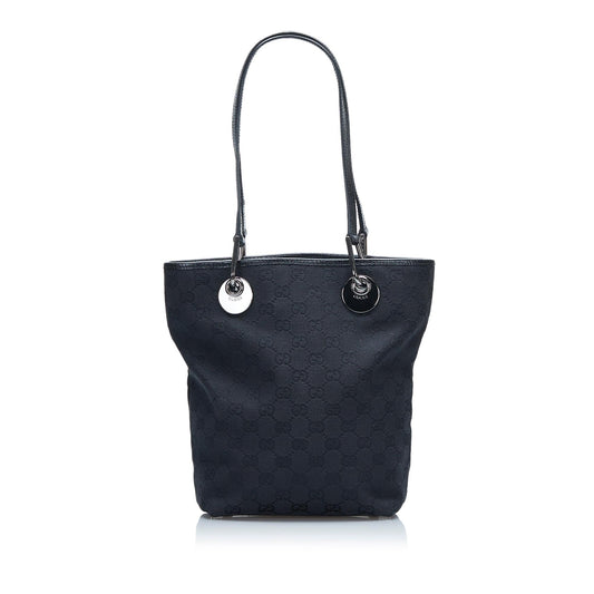 Gucci Eclipse GG SHG-NI3UyN Canvas Black Tote Bag