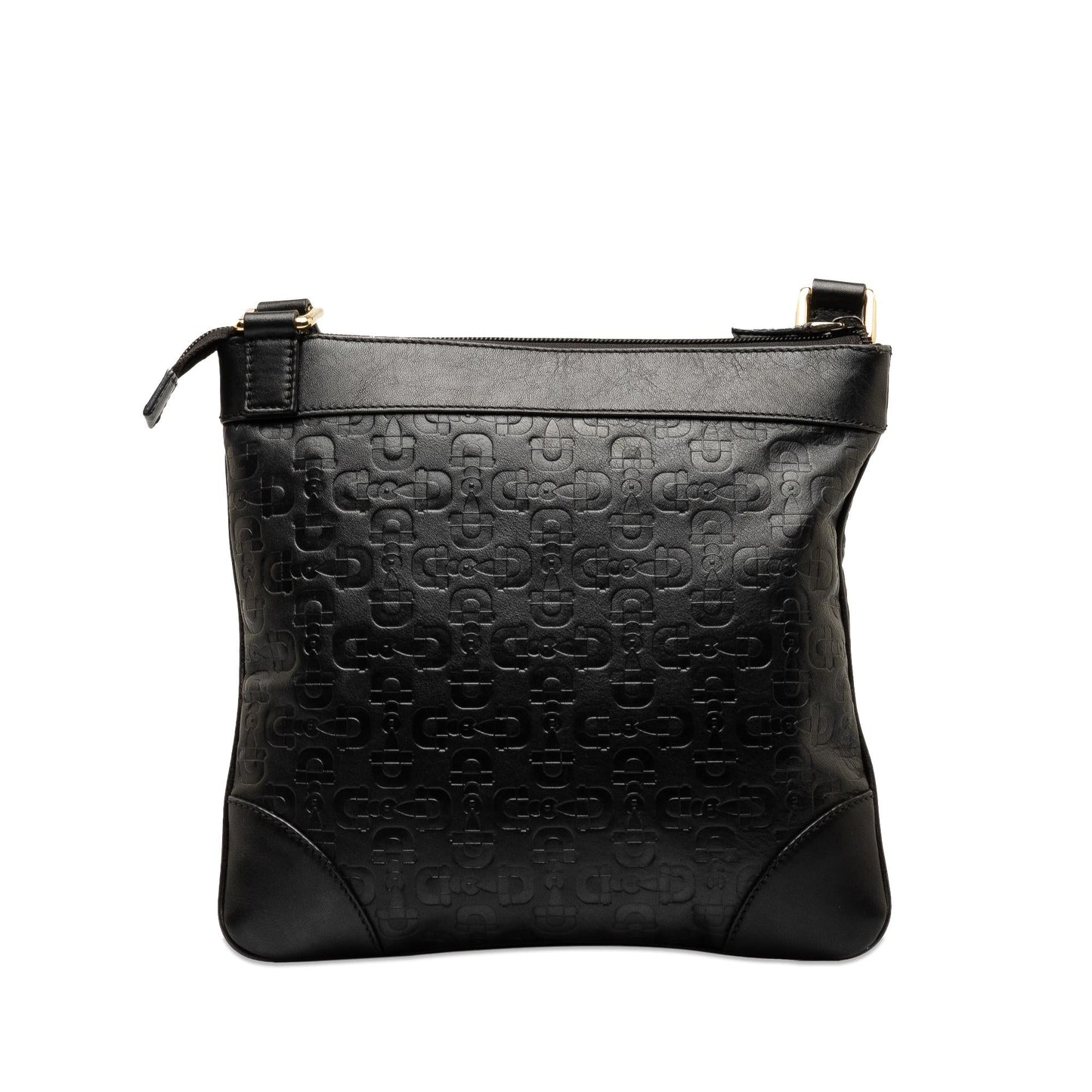 Gucci Embossed Horsebit SHG-KBNslG Leather Calf Black Crossbody Bag