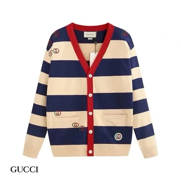 Gucci STRIPED KNIT CARDIGAN Travel Bag