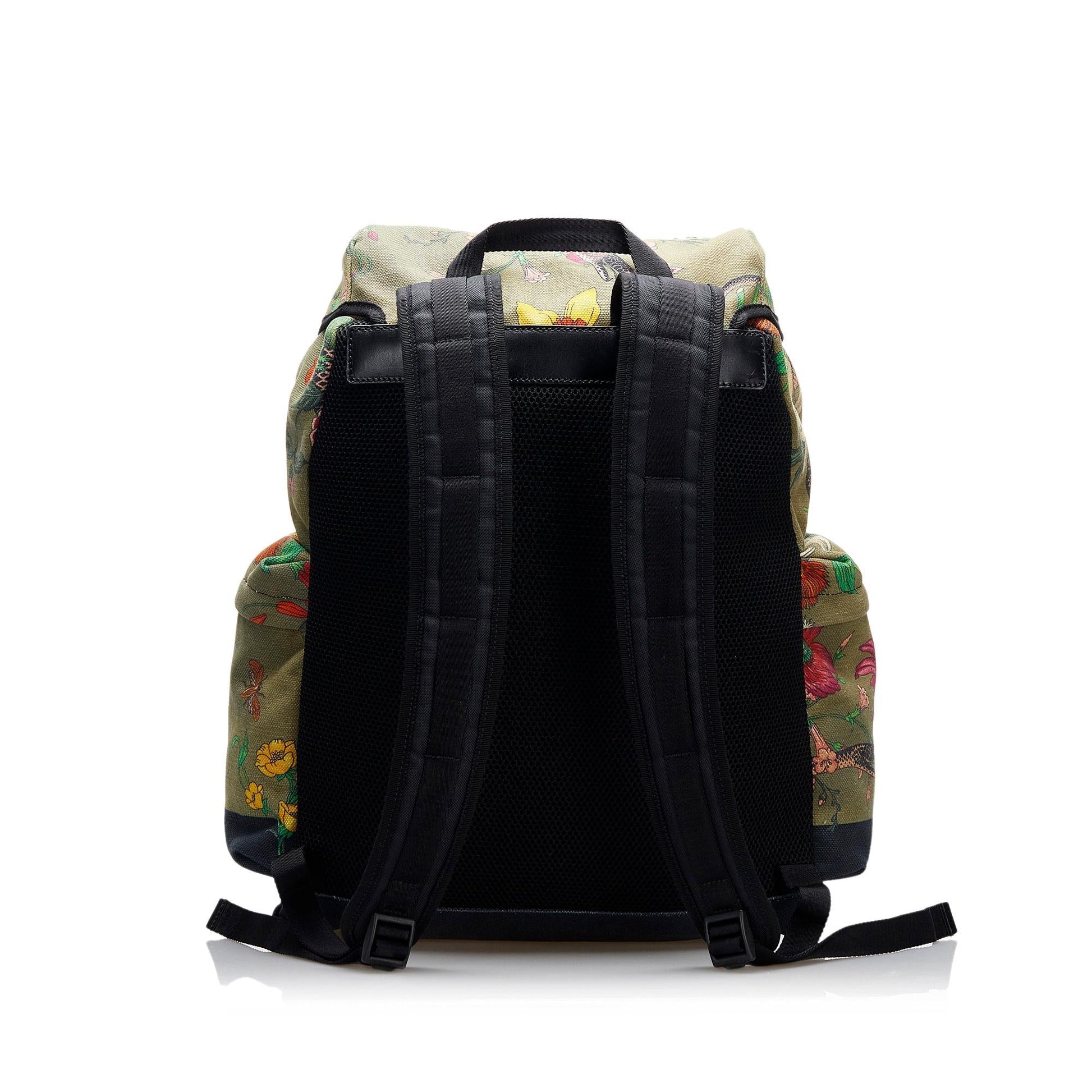 Gucci Flora Snake Techpack Backpack SHG-C67crI Canvas Green
