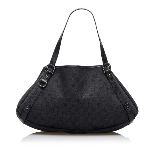 Gucci G Pelham SHG-xAfaJw Canvas Calf Black Shoulder Bag