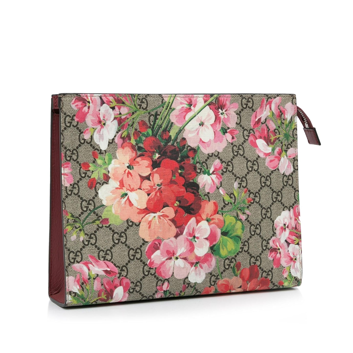 Gucci GG Blooms SHG-spvfpF Canvas Brown Clutch Bag