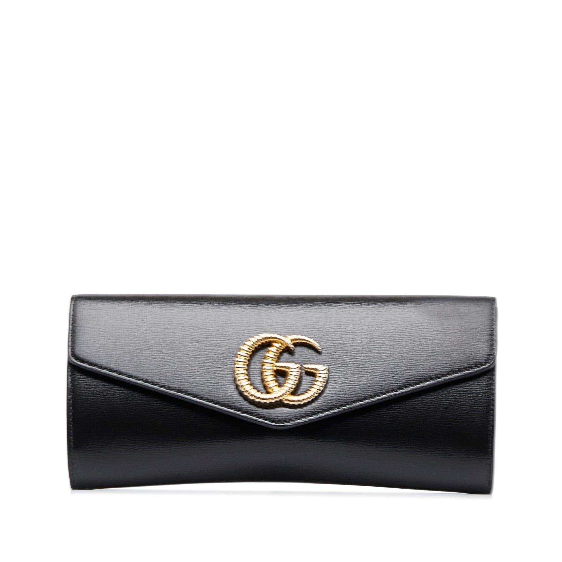 Gucci GG Broadway Envelope SHG-4zx3Wq Calf Black Clutch Bag