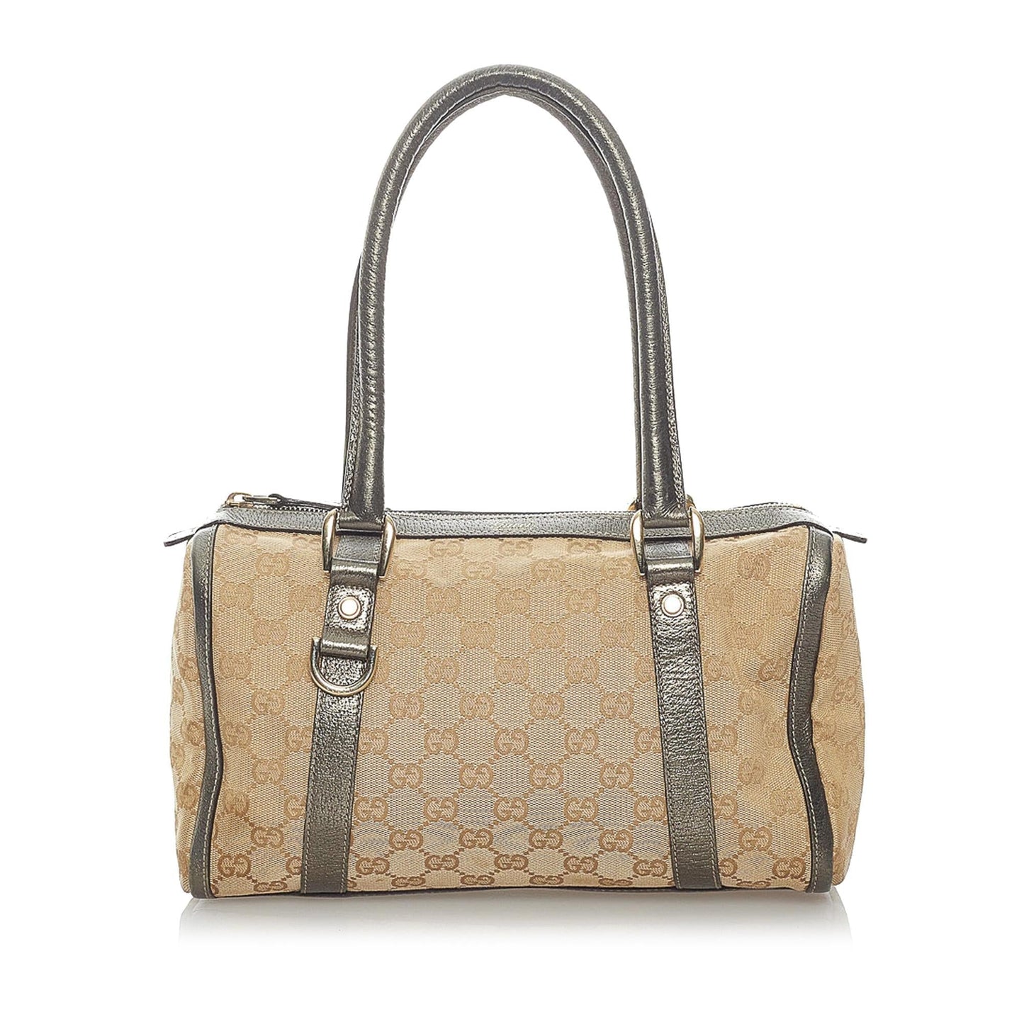 Gucci GG Abbey Boston SHG Canvas Brown Satchel Bag Bag Shg
