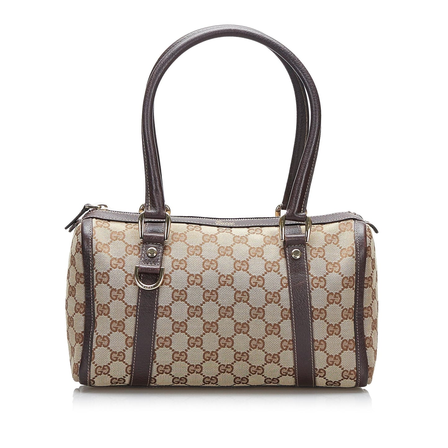 Gucci GG Abbey Boston SHG-oZSqnU Canvas Brown Satchel Bag