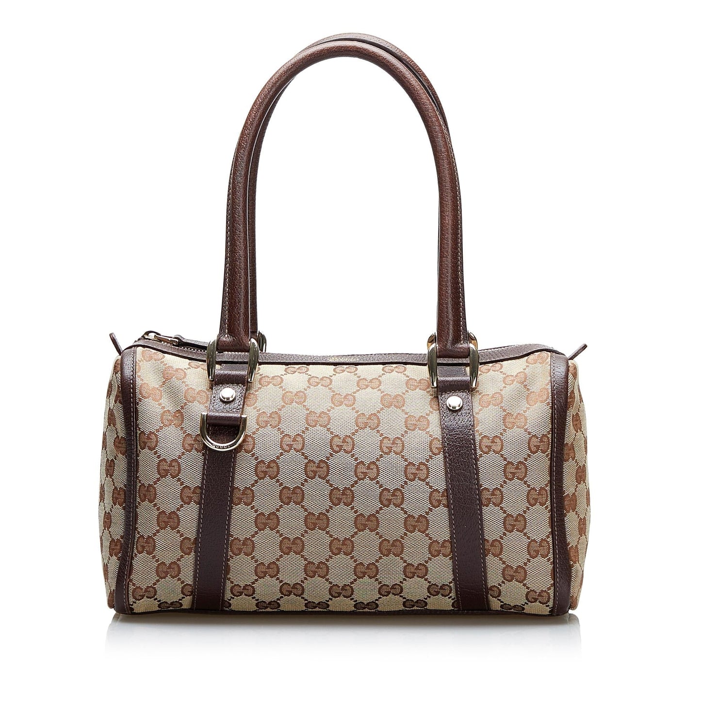 Gucci GG Abbey Boston SHG-cWRyGo Canvas Brown Satchel Bag