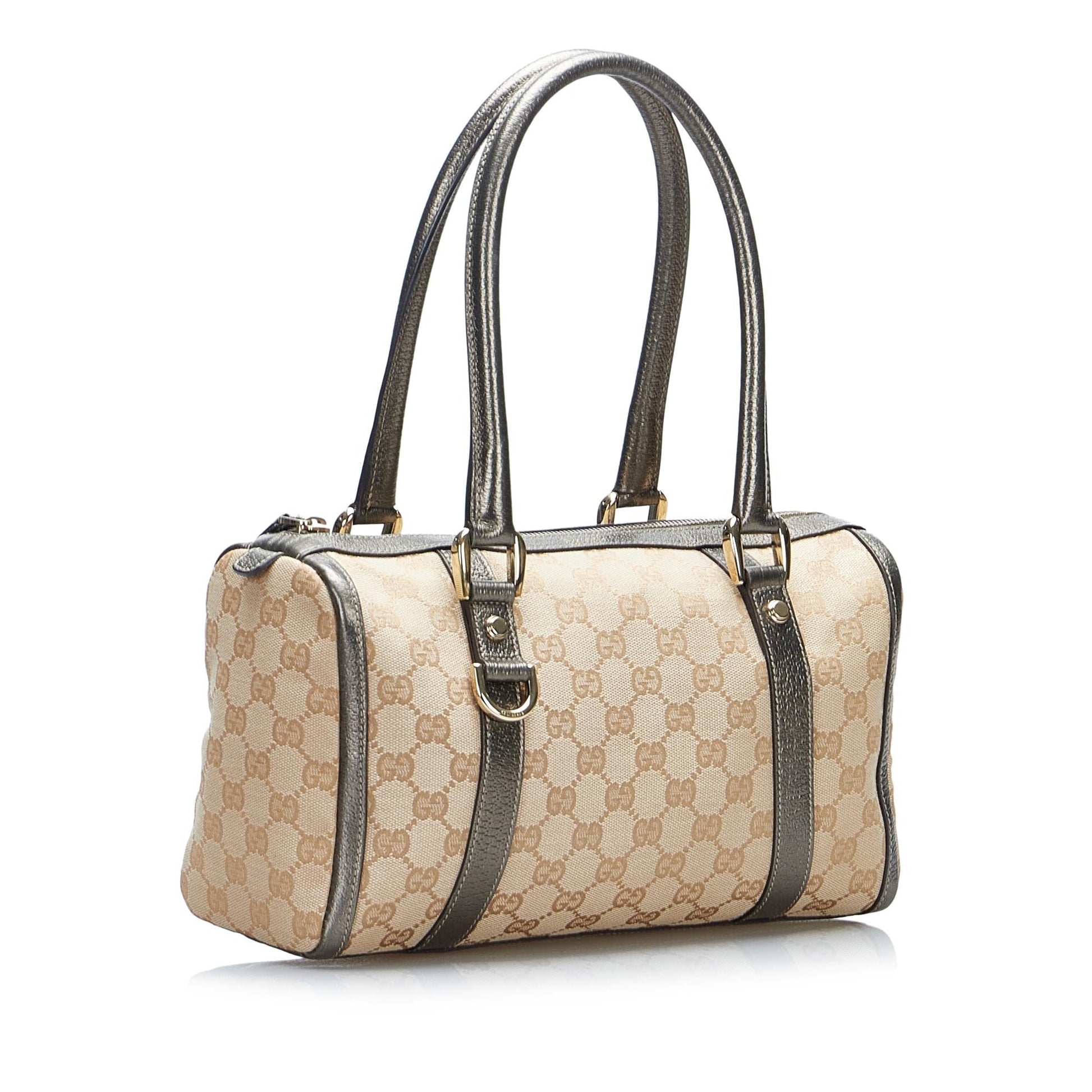 Gucci GG Abbey Boston SHG-LIpYh5 Canvas Brown Satchel Bag