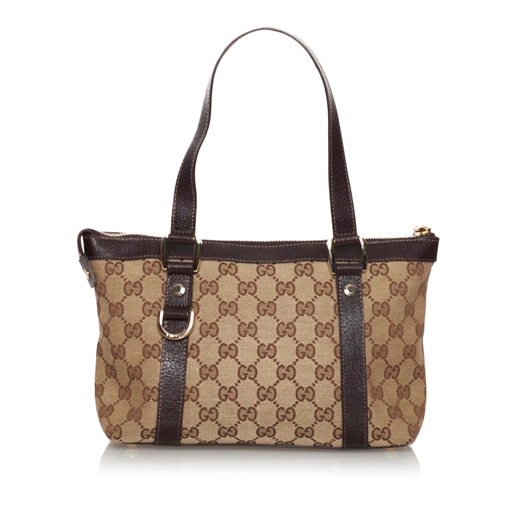 Gucci GG Abbey SHG Canvas Brown Satchel Bag