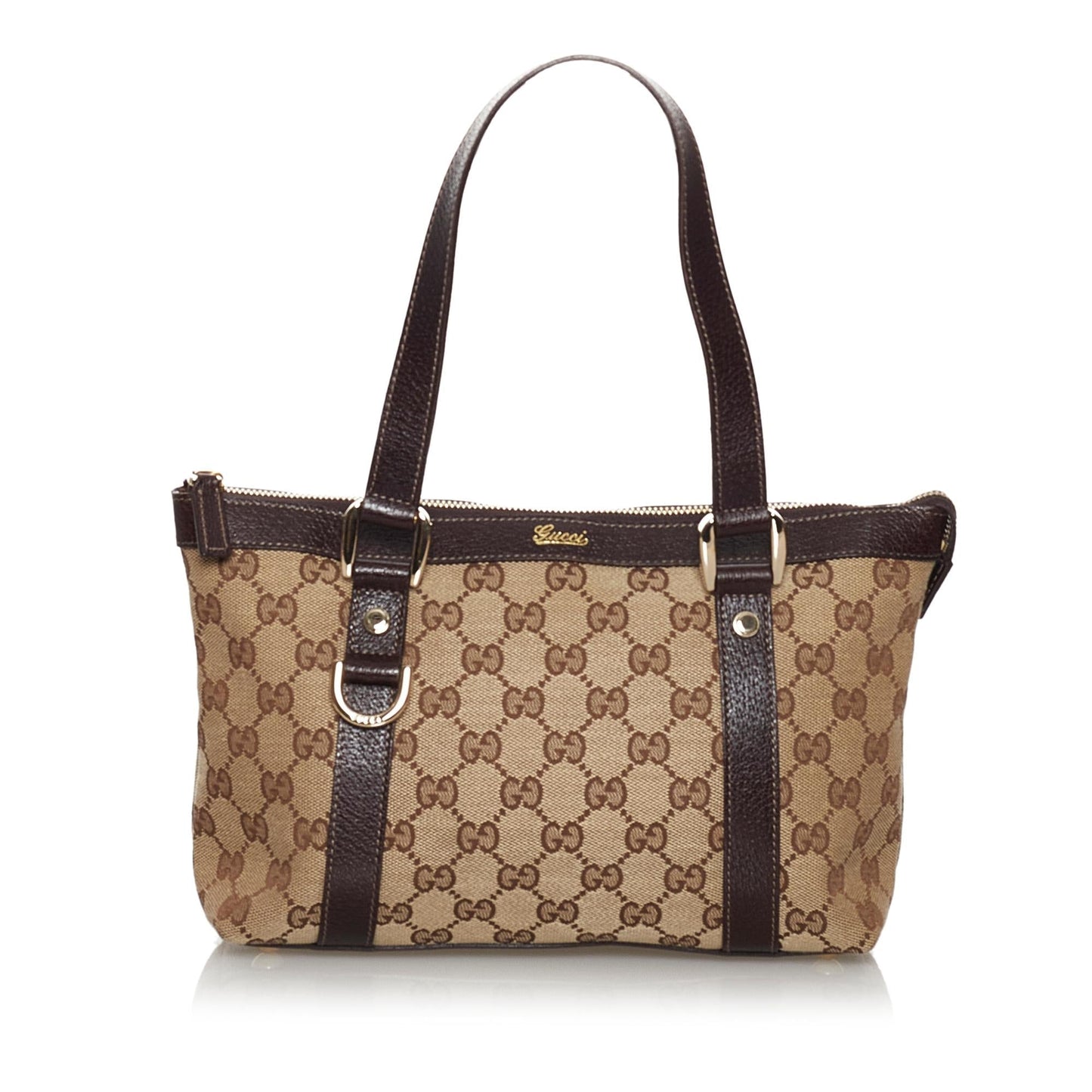 Gucci GG Abbey SHG Canvas Brown Satchel Bag