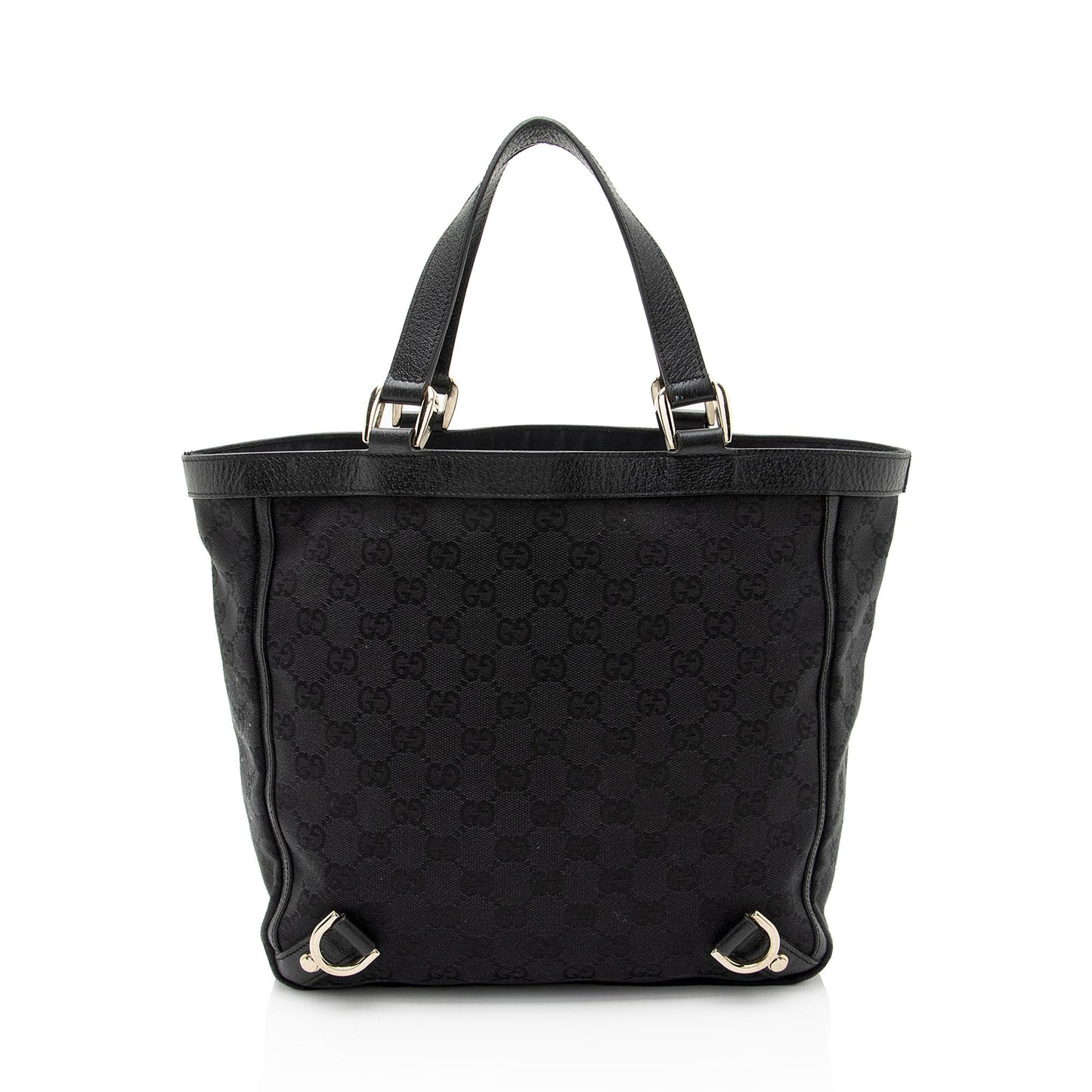 Gucci GG Abbey SHF-s1iOWS Leather Canvas Black Mini Tote Bag